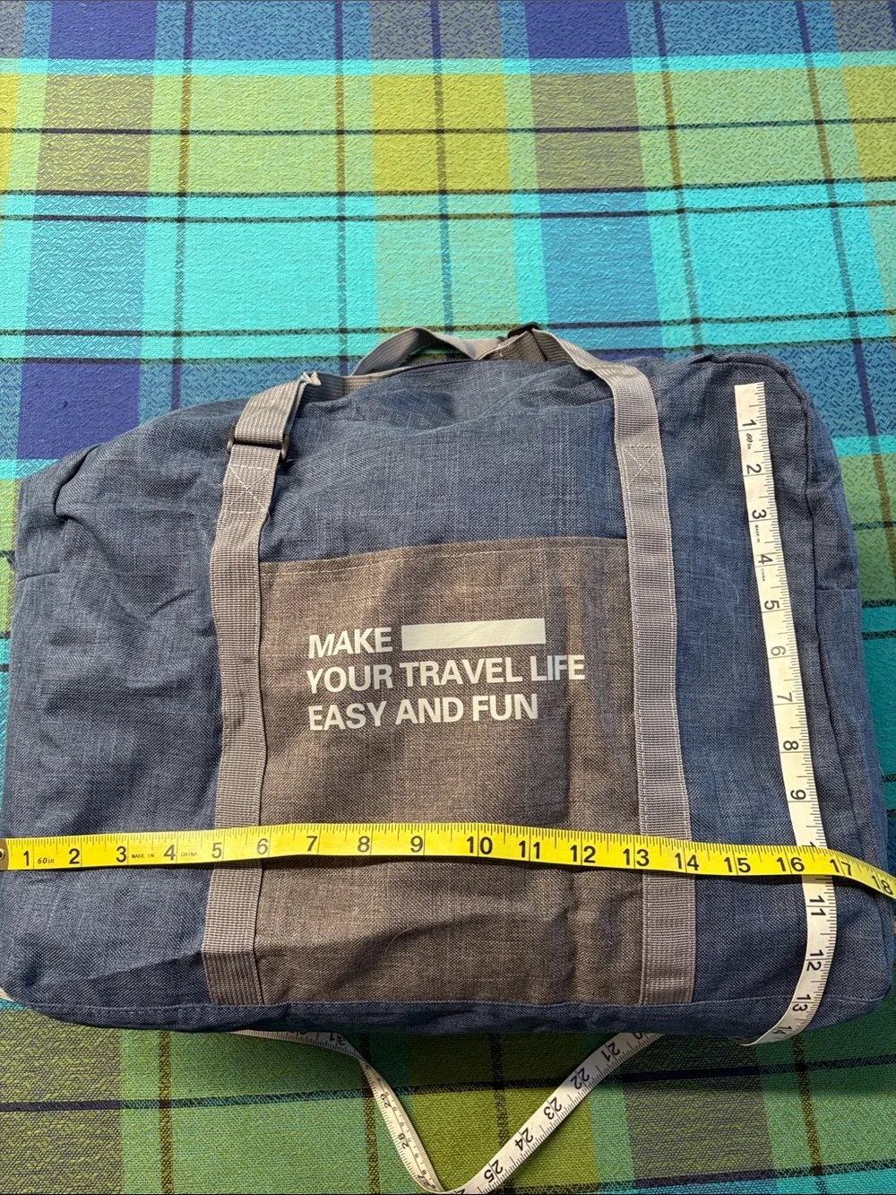 Travel duffel bag, folds into small pack